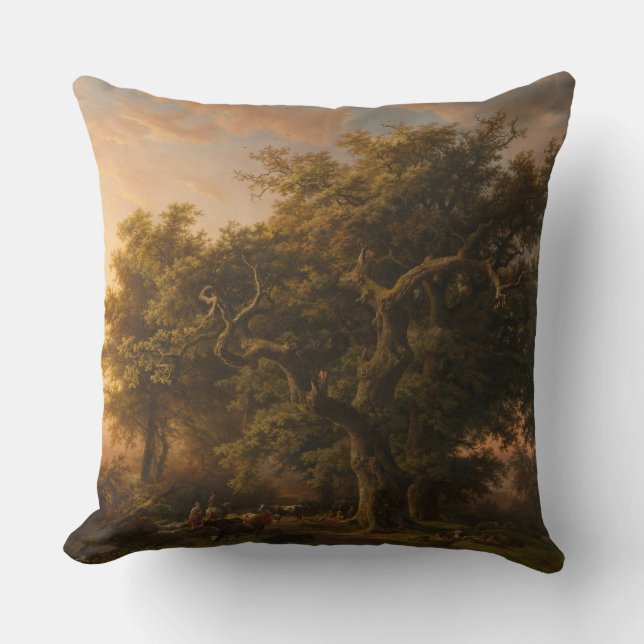 Almofada Árvores de Carvalho em Paisagem Florestal (Cena de (Frente)