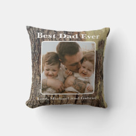 Almofada Árvores de latido de árvores, naturais, em dificul