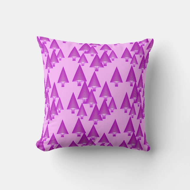 Almofada Árvores de Natal metálicas modernas - violeta roxo (Frente)