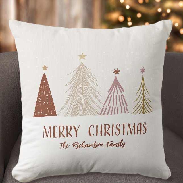 Almofada Árvores de Natal Natal Personalizado Família Casa (Criador carregado)