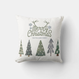 Almofada Árvores de Natal Nórdicas Amarradores Feliz Natal