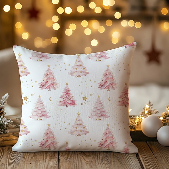 Almofada Árvores de Natal Rosa  (Pink Christmas tree pillow)