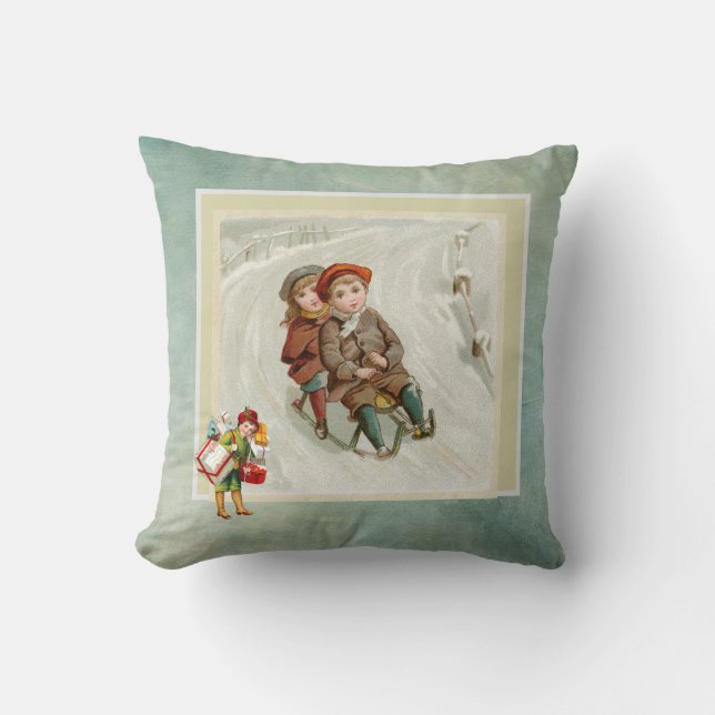 Almofada Árvores de Travesseiro de Natal e Comprador (Frente)