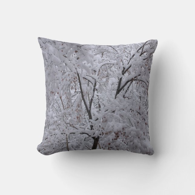 Almofada Árvores em Carga de Neve (Frente)