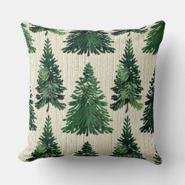 Almofada Árvores Evergreen de Natal Russas