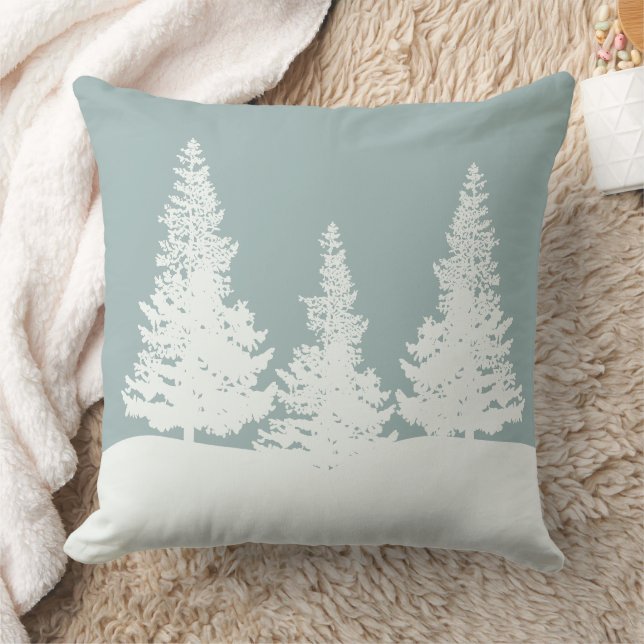 Almofada Árvores Florestais Wonderland de inverno (Cobertor)