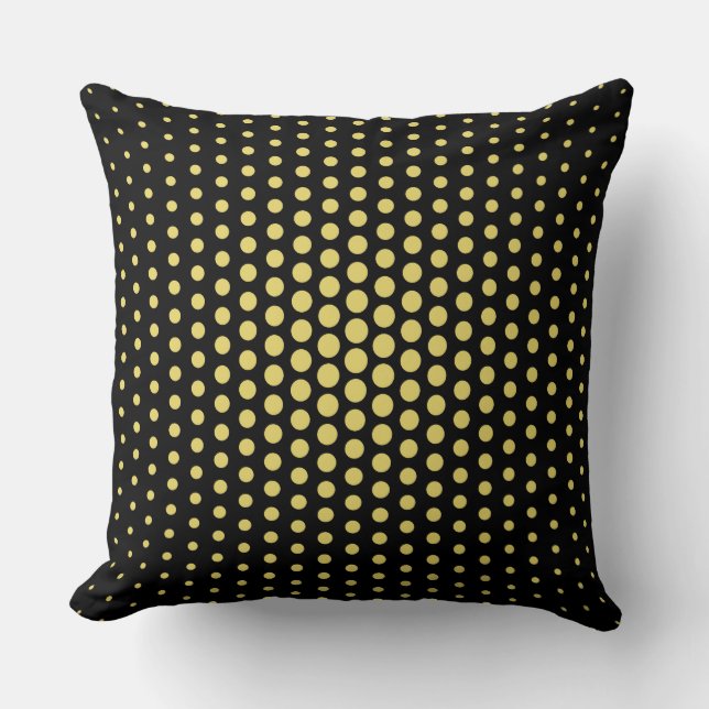 Almofada Arylide yellow Techno Dots Modern Black (Frente)