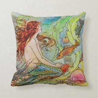 Almofada As belas artes de Eleanore Abbott da sereia