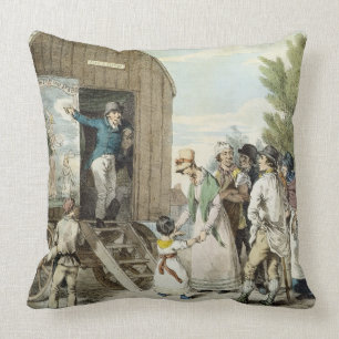 Almofada As feiras: A mostra, c.1821 (litho da cor)