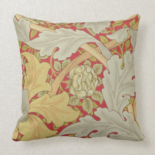 Almofada As folhas do Acanthus e selvagem aumentaram em um