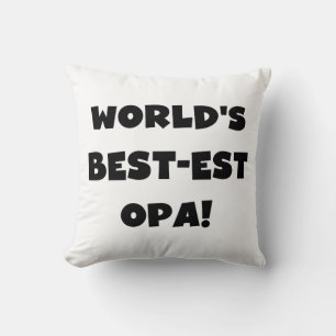 Almofada As melhores t-shirts e presentes de texto preto Op