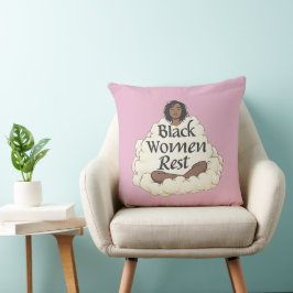 Almofada As mulheres negras descansam.