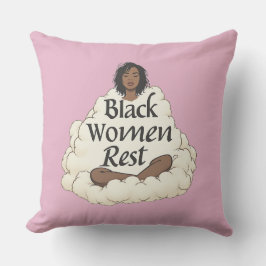 Almofada As mulheres negras descansam.