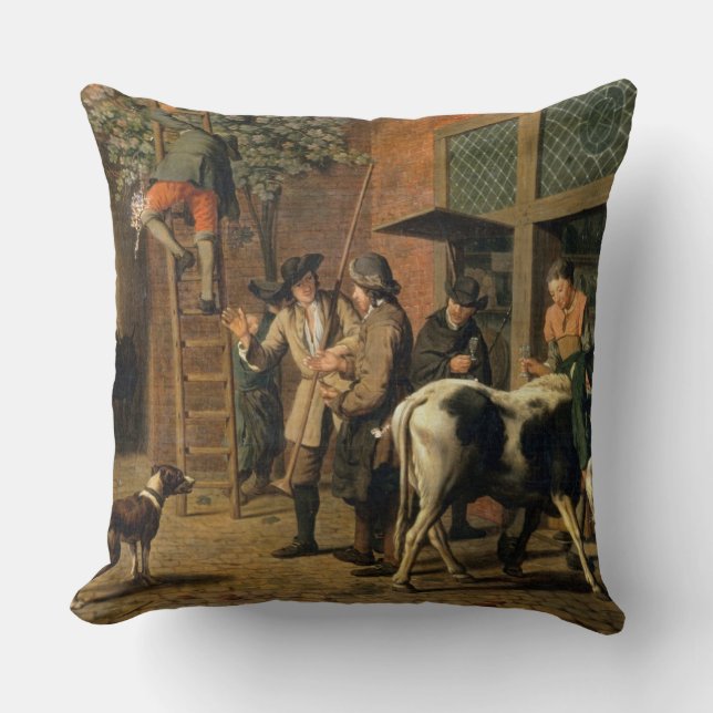 Almofada As quatro estações, outono (óleo em canvas) (veja (Frente)