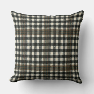 Almofada As queimaduras verificam o Tartan escocês moderno