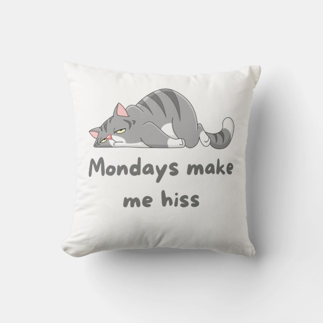Almofada As segundas-feiras fazem-me o Travesseiro dele (Frente)