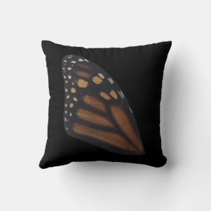 Almofada Asa da Borboleta Monarca em Preto