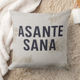 Almofada Asante Sana Azul Marinho – Contraste Alto Meia-Noi