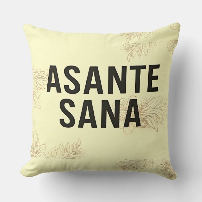 Almofada Asante Sana Butter Cream  – Warm Gold Swahili Affi (Frente)