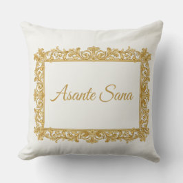 Almofada Asante Sana Creme de Manteiga & Carmesim Reversíve