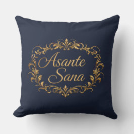 Almofada Asante Sana Midnight Navy & Marfim – Âncora Noir