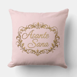 Almofada Asante Sana Pôr do Sol Rosa & Dourado Escuro – Ová