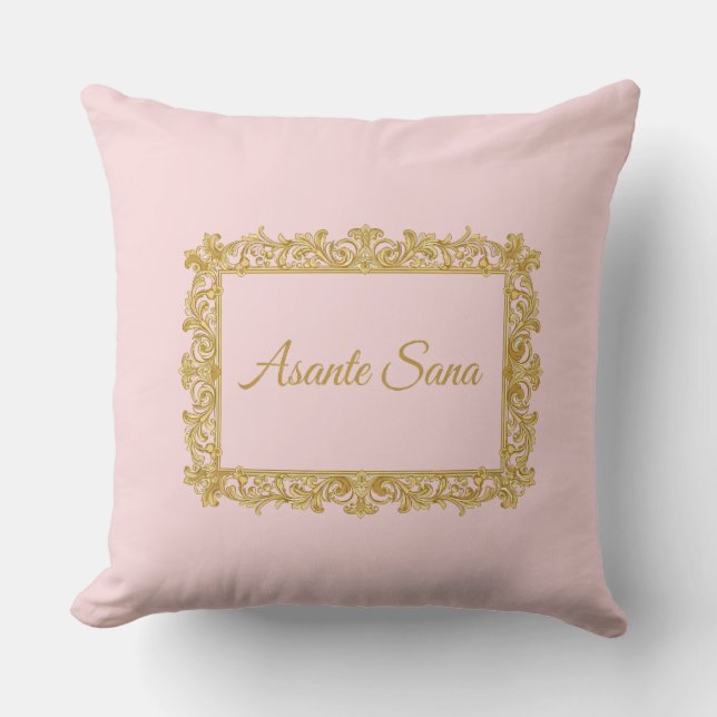Almofada Asante Sana Sunset Rosa & Dourado – Oválio Celesti (Frente)