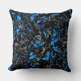 Almofada asas de morcego abstrato sobre turquesa manchada