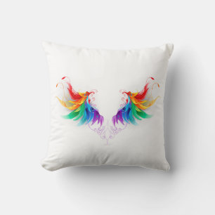 Almofada Asas Fluffy Rainbow