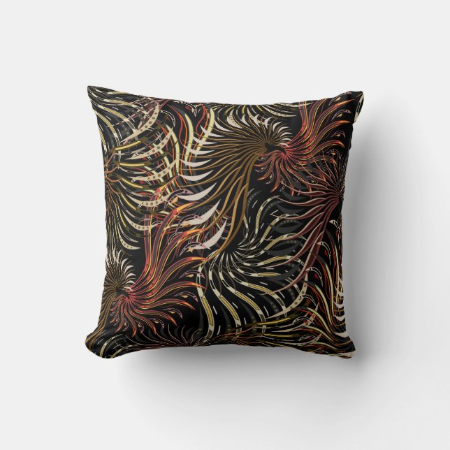 Almofada Asas - modernas - abstrato - marrom (Frente)