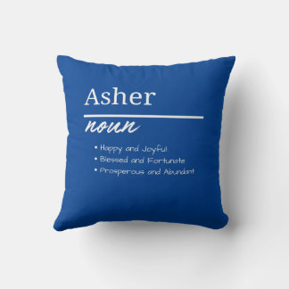 Almofada Asher, Definição de Nome Personalizado para Rapaze