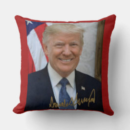 ALMOFADA ASSINADO PELO PRESIDENTE TRUMP /NÃO TRAIR NA AMÉRI