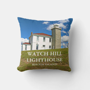 Almofada Assista o farol Hill, Travesseiro decorativo Rhode