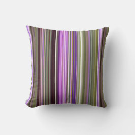 Almofada Áster Roxo Selvagem Listra Roxa e Verde