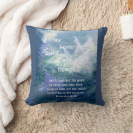 Almofada Astilbe Blue Mist Romans 8:28