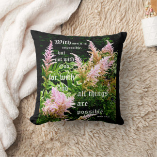 Almofada Astilbe com Marcos 10:27