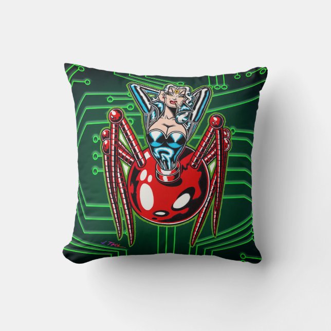 Almofada Astro Creeps™: Madam Mechanism™ (Frente)