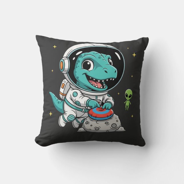 Almofada AstroDino: The Cutest Mission to the Giggleverse! (Frente)