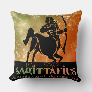 Almofada Astrologia do Sagitário Travesseiro Zodiac d1