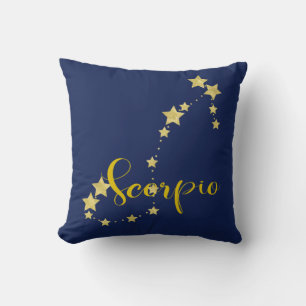 Almofada Astrologia Scorpio com Constelação de Estrelas
