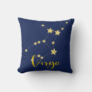 Almofada Astrologia Virgo com Constelação de Estrelas