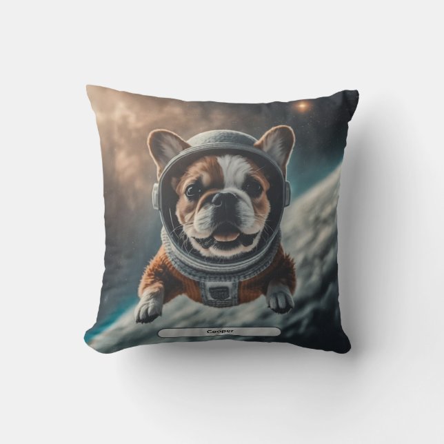 Almofada Astronaut French Bulldog Space Nursery  (Frente)