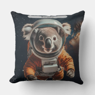 Almofada Astronaut Koala Espaço Surreal Animal Personalizad
