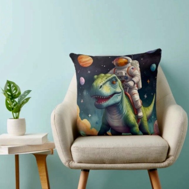 Almofada Astronaut on Dino in Space (Criador carregado)