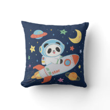 Astronauta azul e laranja Panda