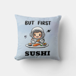 Almofada Astronauta comendo Sushi
