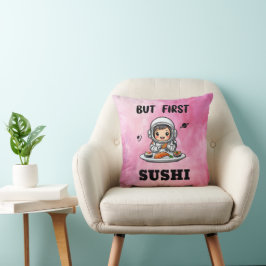 Almofada Astronauta comendo Sushi