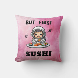 Almofada Astronauta comendo Sushi