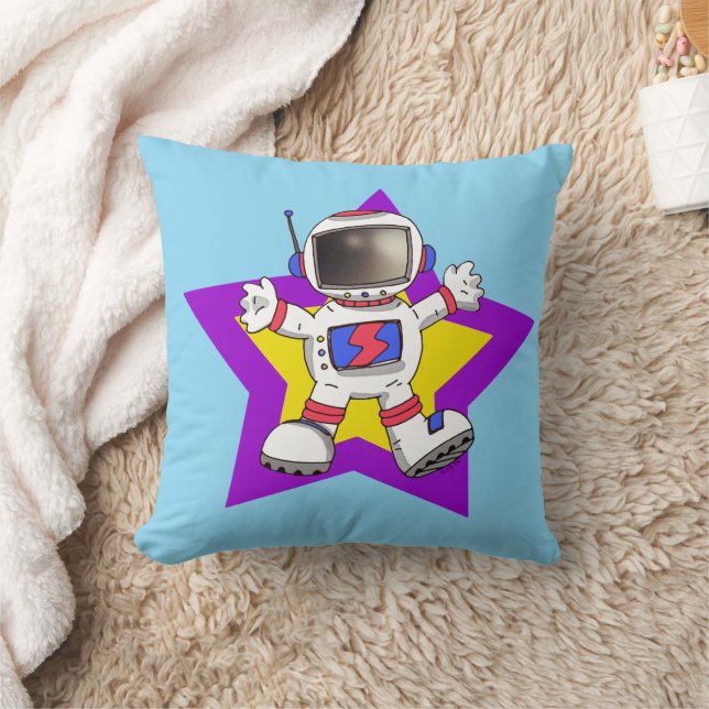 Almofada Astronauta de desenho animado em Design de estrela (Cobertor)