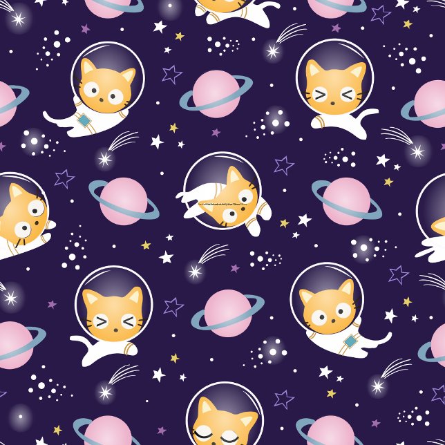 Almofada Astronauta de Gato Bonito (Criador carregado)